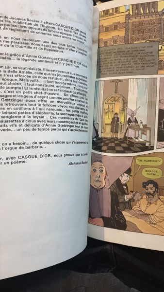 LEGENDE ET REALITE DE CASQUE D OR - ANNIE GOETZINGER  (CARTE CU BENZI DESENATE, TEXT IN LIMBA FRANCEZA)