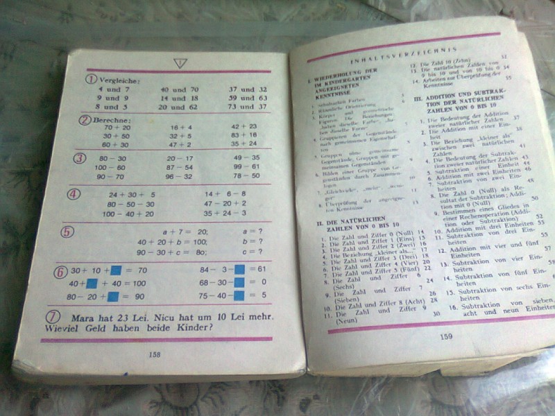 MATHEMATIK MATEMATICA PENTRU CLASA I -A, TEXT IN LIMBA GERMANA