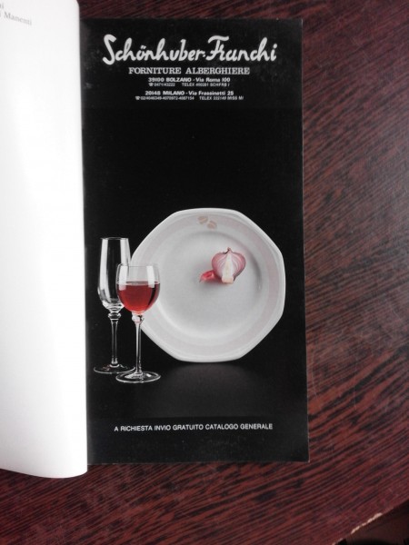 TRADIZIONE NELLA RISTORAZIONE ITALIANA, TRADITION IN GASTRONOMY OF ITALY, 1988  (CARTE IN LIMBA ITALIANA)