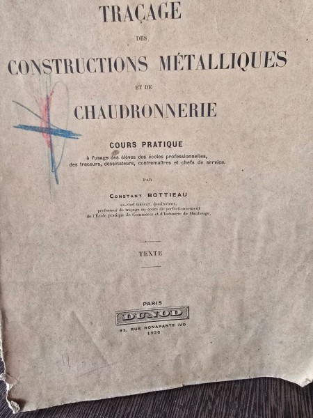 Tracage des constructions metalliques et de chaudronnerie, cours pratique - Constant Bottieau Texte