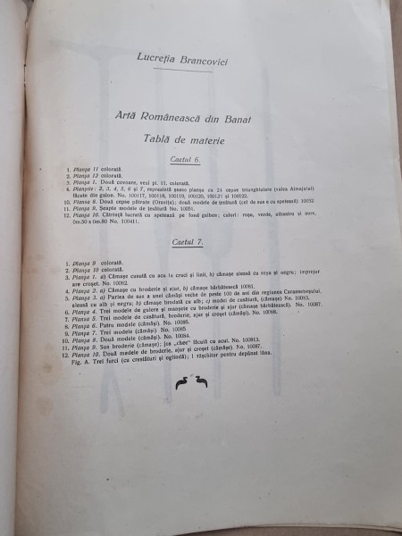 Arta Romaneasca din Banat - Lucretia Brancovici vol.6/1930