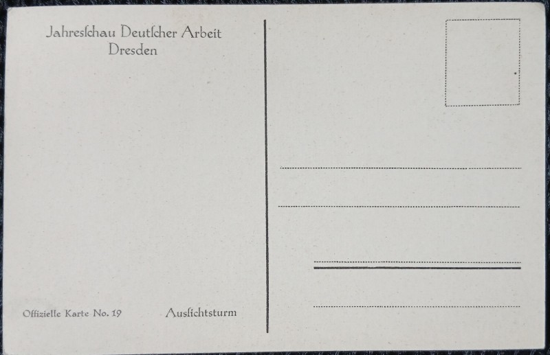 Carte Postala, Dresden, Germania, Pavilionul expozitiei anuale a Muncii, perioada interbelica
