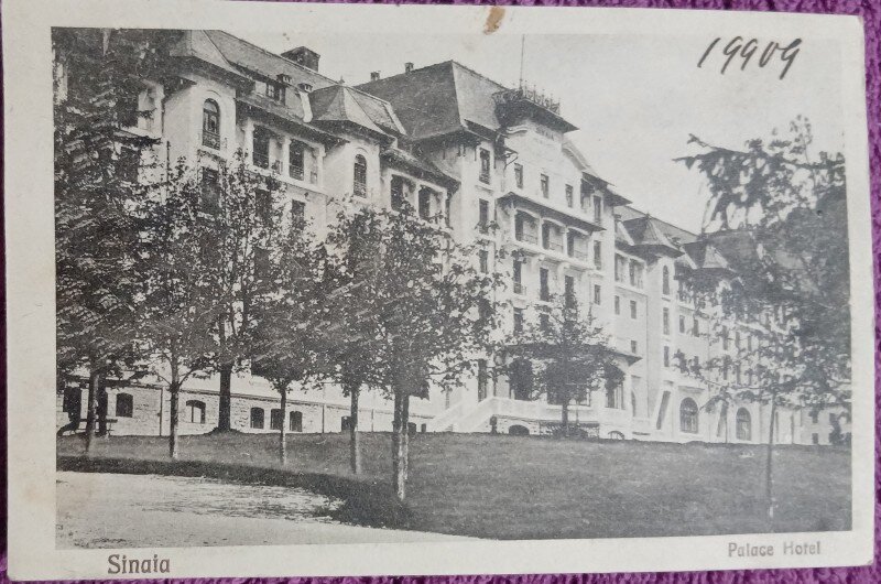 Carte postala, Sinaia, Hotel Palace, perioada interbelica