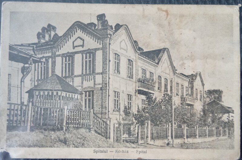 Carte postala, Spitalul din Petrosani, 1923