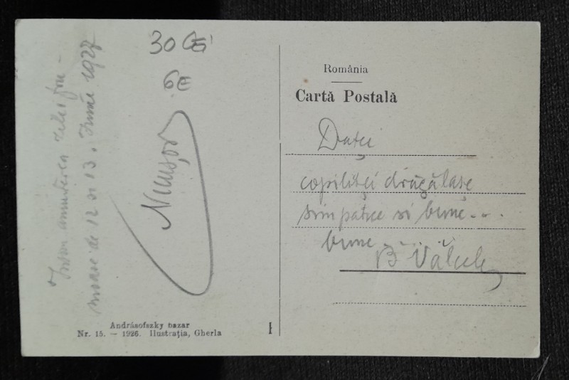 Carte postala, Tusnad Bai, vila Margit si vila Maloi, 1926