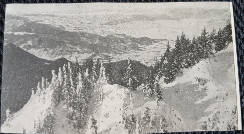 Carte Postala,Vedere spre Vaile Branului, perioada interbelica