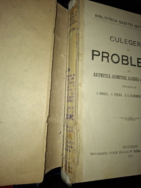 Culegere de probleme aritmetica,geometrie,algebra si trigonometrie - I. Ionescu, G. Ţiteica, A. G. Ioachimescu, V. Cristescu