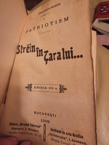 N. Radulescu-Niger - I Patriotism. Strain in Tara lui...