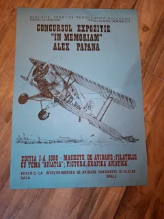Afis din perioada comunista , Concursul de Expozitie ''In Memoriam'' Alex Papana - Editia I-A 1980