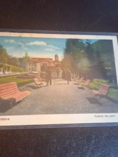 Carte postala Slanic-Moldova , vederin din parc  - Circulata