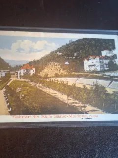 Carte postala , Salutari din Baile Slanic Moldova , Parcul - Circulata