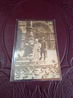 Fotografie tip carte postala ,Venezia , Mai ,1927 - alb negru