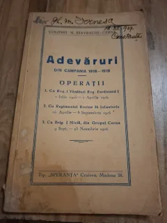 Adevăruri din campania 1916-1918 - Colonel N. Stavrache-Cerna