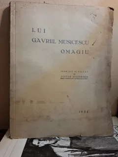 Lui Gavriil Musicescu. Omagiu (cu dedicatia autorului catre Directorul N.N.Necsulea) - Ștefan Stoicescu