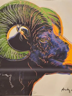Andy Warhol - Endangered species (Canadian muflon), litografie originala