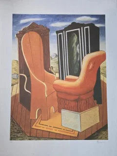 Antonio Bueno - Furniture in the Valley (D apres Giorgio de Chirico), litografie originala