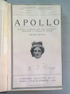 APOLLO. HISTOIRE GENERALE DES ARTS PLASTIQUES PROFESSEE A L'ECOLE DU LOUVRE - SALOMON REINACH   (CARTE IN LIMBA FRANCEZA)