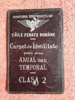 Carnet de Identitate pentru permis anual sau temporar, Caile Ferate Romane, 1929