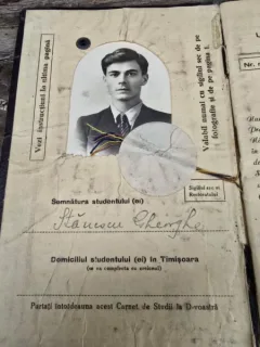 Carnet universitar de cursuri si lucrari 1946-1947, student Stanescu Gheorghe