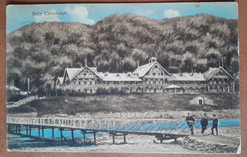 Carte postala, Baile Calimanesti, perioada interbelica