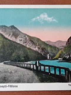 Carte postala, Baile Calimanesti-Valcea, Valea Oltului la Tunel, perioada interbelica