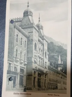 Carte postala Baile Herculkane, Hotel Dacia, 1935