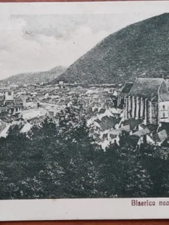 Carte postala, Brasov, Biserica Neagra, 1929