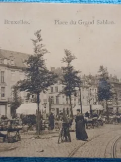 Carte postala, Bruxelles, Place du Grand Sablon, 1931