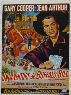 Carte postala, Buffalo Bill cu Gary Cooper - Jean Arthur, anul 1944
