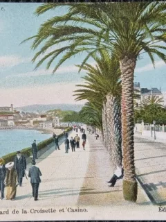 Carte Postala, Cannes, Boulevard de la Croisette et Casino, perioada interbelica