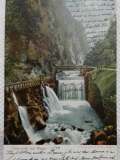 Carte Postala, Cascada Tamina lângă Ragaz, 1904