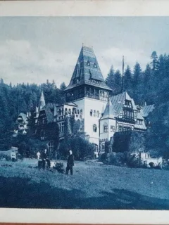 Carte postala, Castelul Pelisor, perioada interbelica