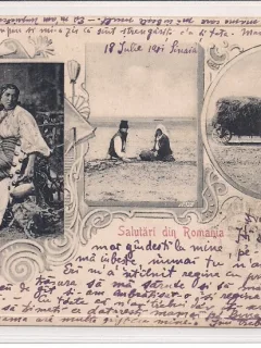 Carte postala circulata in anul 1901 - Instantanee din viata la tara