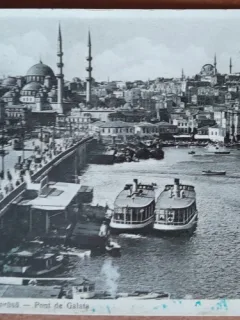Carte postala, circulata, Istanbul Pont de Galata, 1939