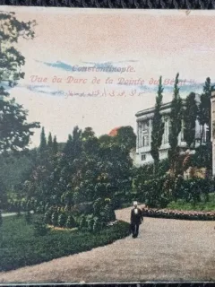 Carte Postala, Constantinopole, Vue du Parc de la Pointe du Serail, perioada interbelica