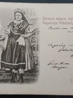 Carte postala Costum popular maghiar din Baranya, inceput de secol XX