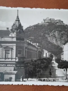 Carte postala, Deva, strada Regina Maria, perioada interbelica