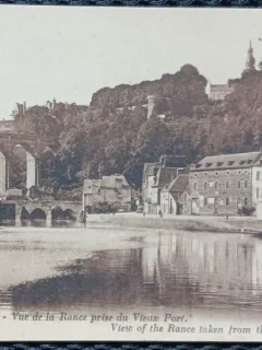 Carte postala, Dinan, Vue de laRance prise du Vieux Port, perioada interbelica