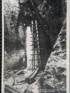 Carte postala, Drum la Piatra Mare, Sapte scari, 1945