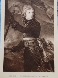 Carte postala, dupa tabloul Napoleon Bonaparte au Pont dArcole de la Musee de Versailles