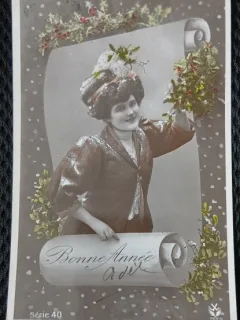 Carte Postala, Felicitare de Anul Nou, perioada interbelica
