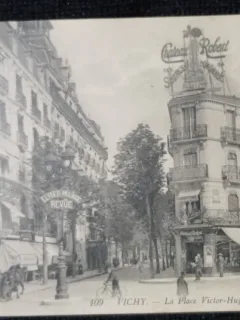 Carte Postala, Franta, Vichy, Piata Victor Hugo, perioada interbelica
