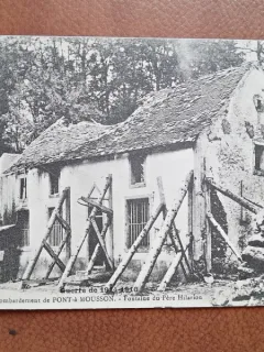 Carte postala, Guerre 1914-1918, Bombardement de Pont a Mousson, 1920
