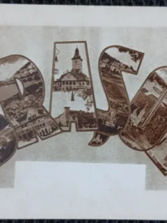 Carte postala, imagini din Brasov, 1949