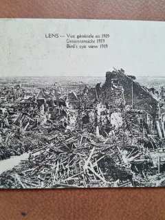 Carte postala, Lens, vue generale en 1919