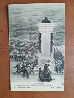 Carte postala, Les Peperes, reproducere Pantheon de la Guerre, 1920