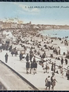 Carte Postala, Les Sables dOlonne, la plage, 1929