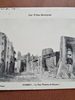 Carte postala, Les Villes Martyres, 1916