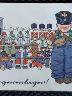 Carte Postala, Militari in diverse uniforme (desen), 1915