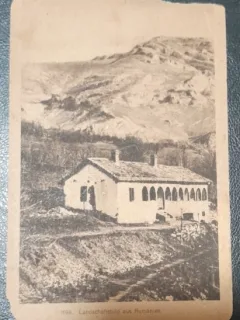 Carte postala, necirculata, peisaj din Romania, sfarsit de secol XIX